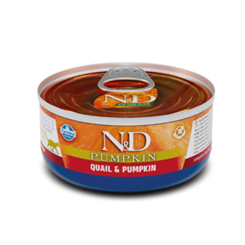N&D Cat konzerv fürj&sütőtök 70g